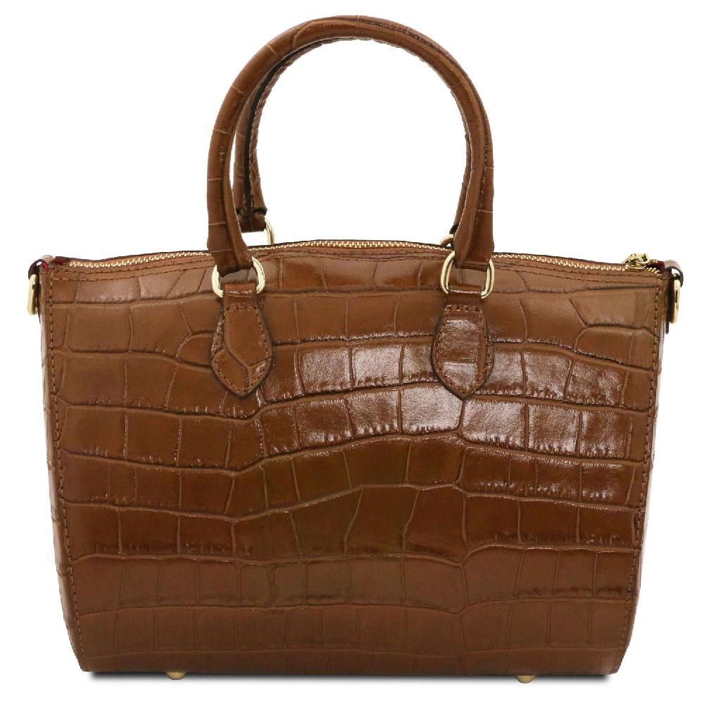 Tuscany Leather Bauletto in Pelle Stampa Cocco Prezzo Ridotto