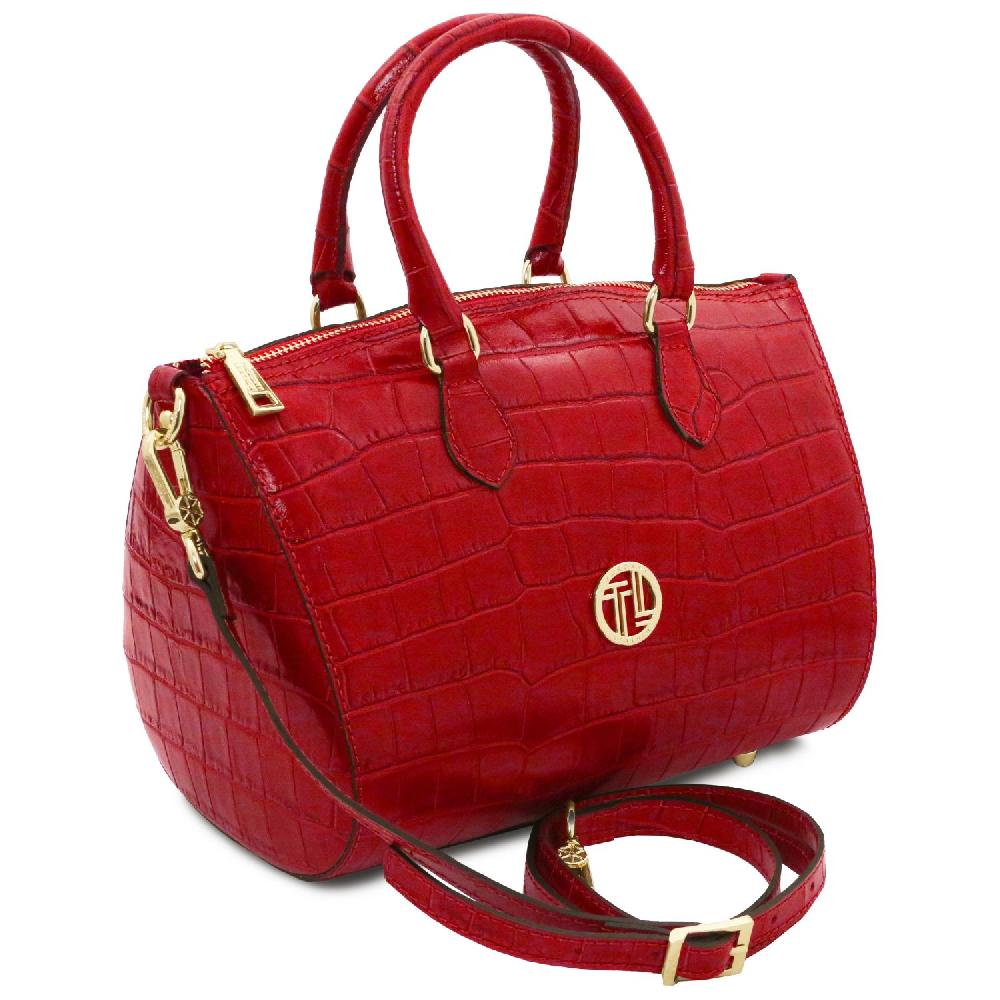 Tuscany Leather Bauletto in Pelle Stampa Cocco Sottocosto