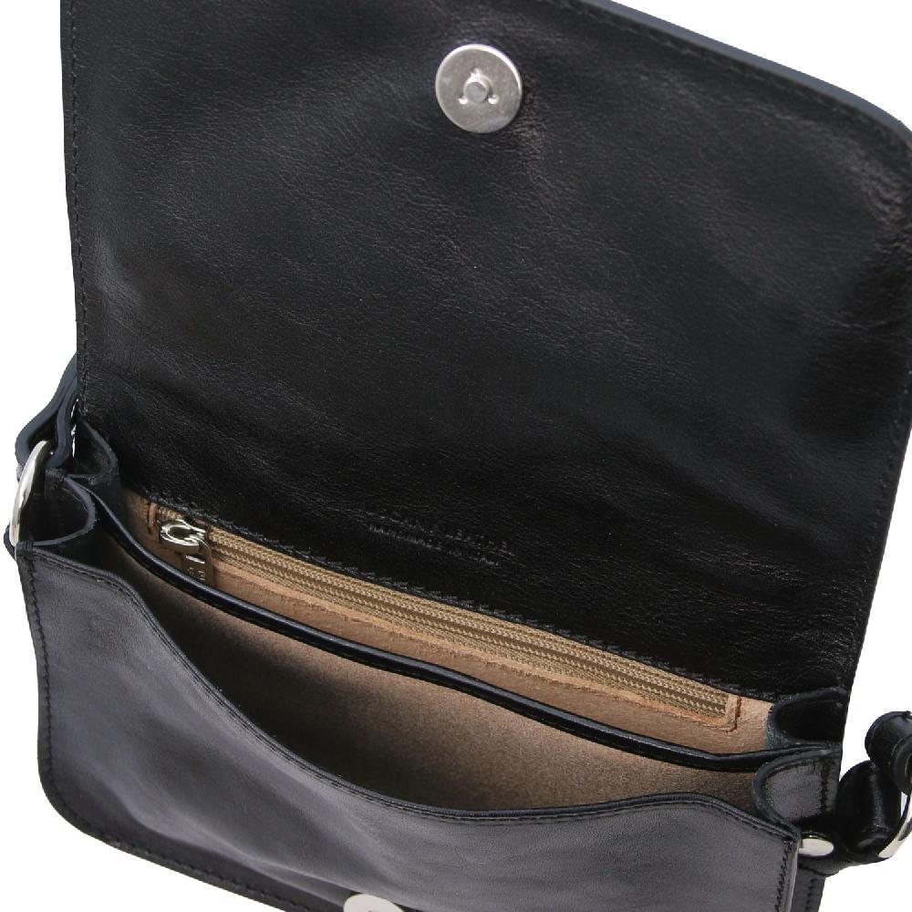 Tuscany Leather Tracollina in Pelle con Pattella Spedizione gratuita