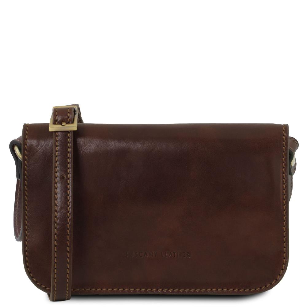Tuscany Leather Tracollina in Pelle con Pattella Sconto di tempo limitato