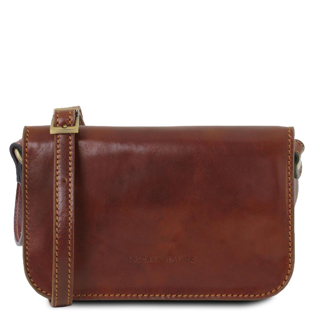 Tuscany Leather Tracollina in Pelle con Pattella Negozio online di fabbrica