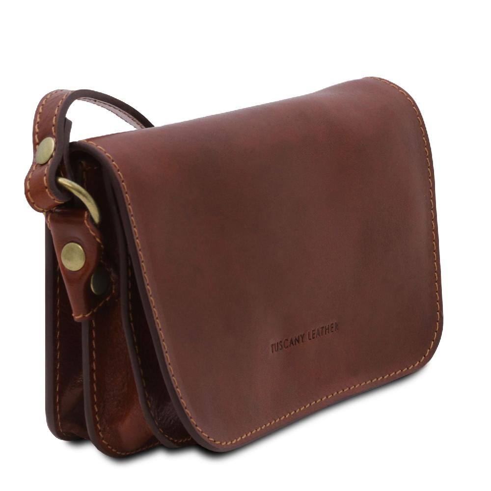 Tuscany Leather Tracollina in Pelle con Pattella Negozio online di fabbrica