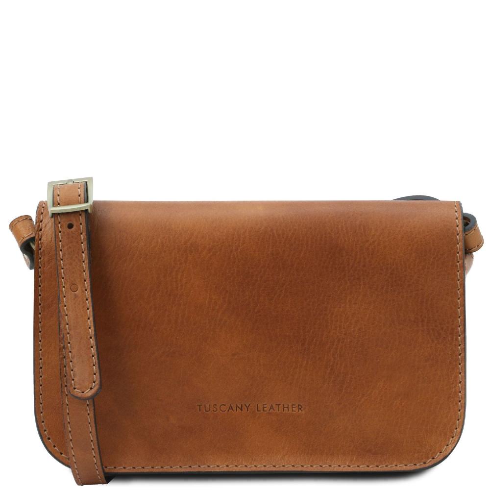 Tuscany Leather Tracollina in Pelle con Pattella Prezzo di fabbrica