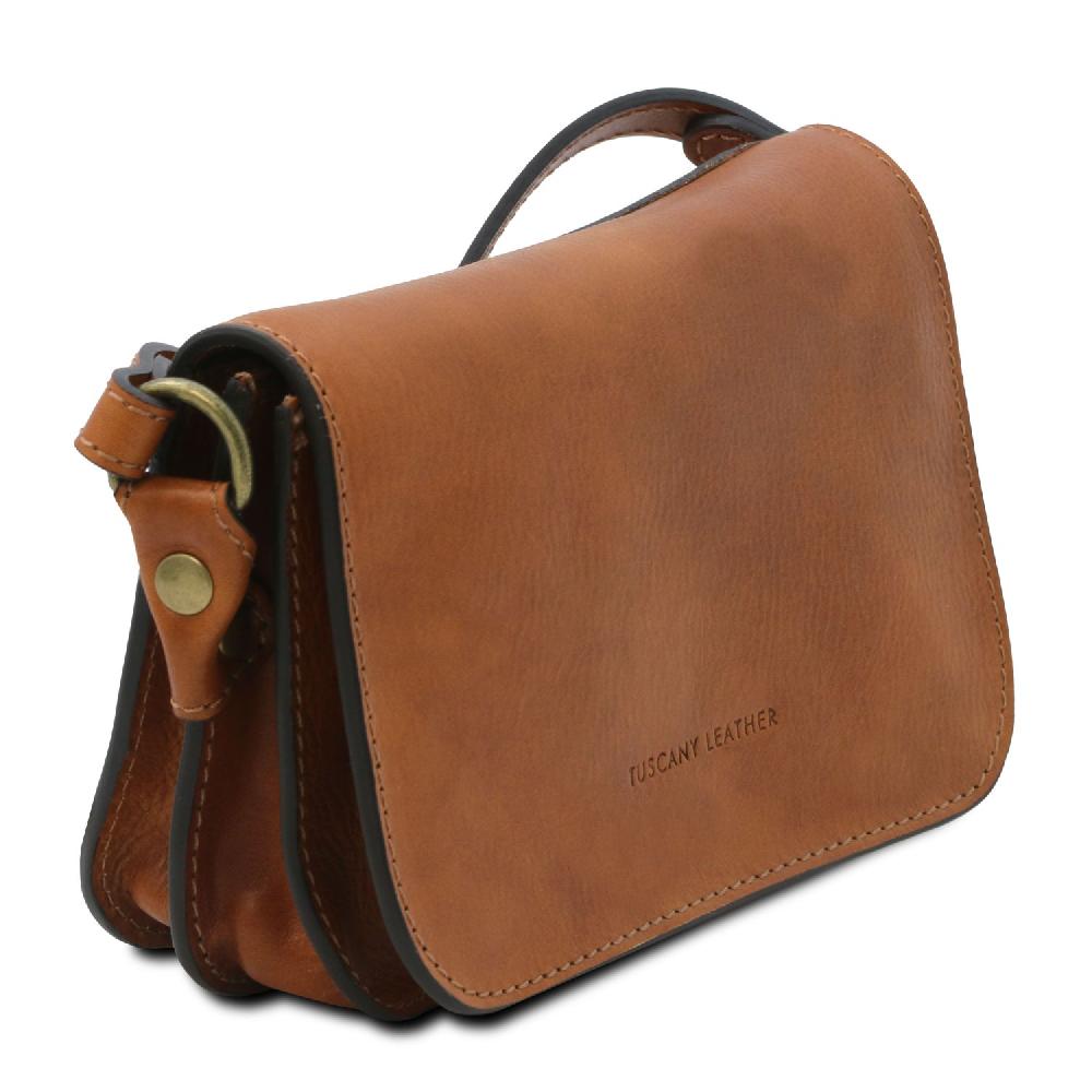Tuscany Leather Tracollina in Pelle con Pattella Prezzo di fabbrica