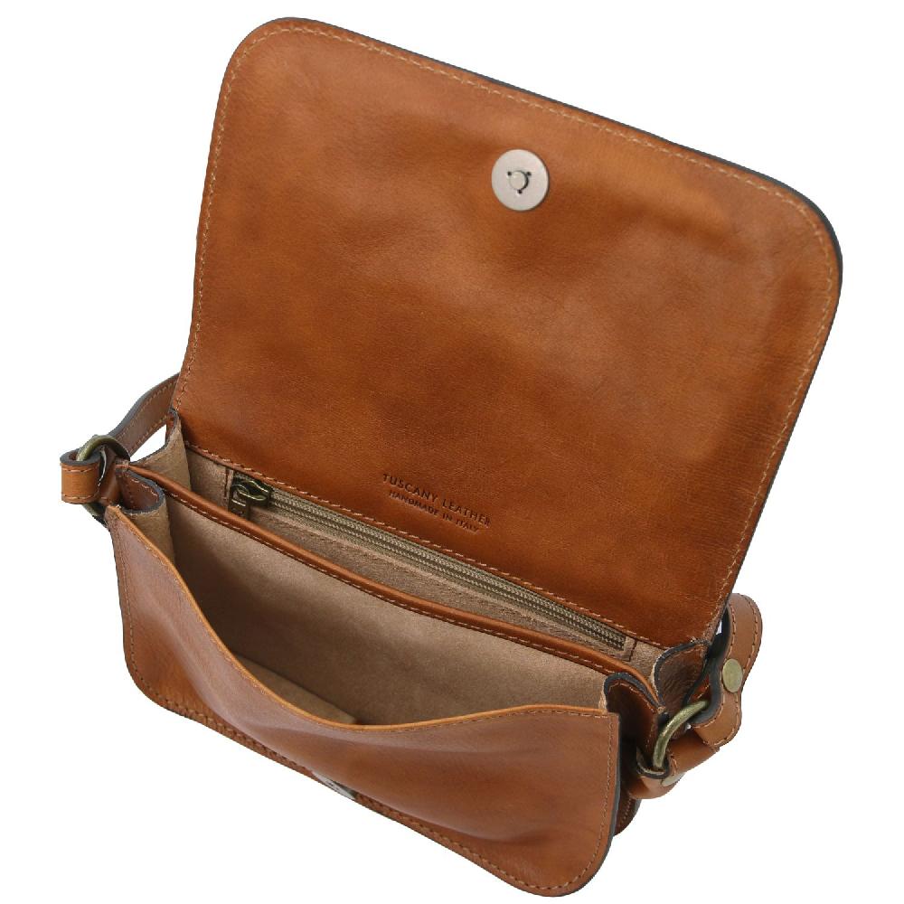 Tuscany Leather Tracollina in Pelle con Pattella Prezzo di fabbrica
