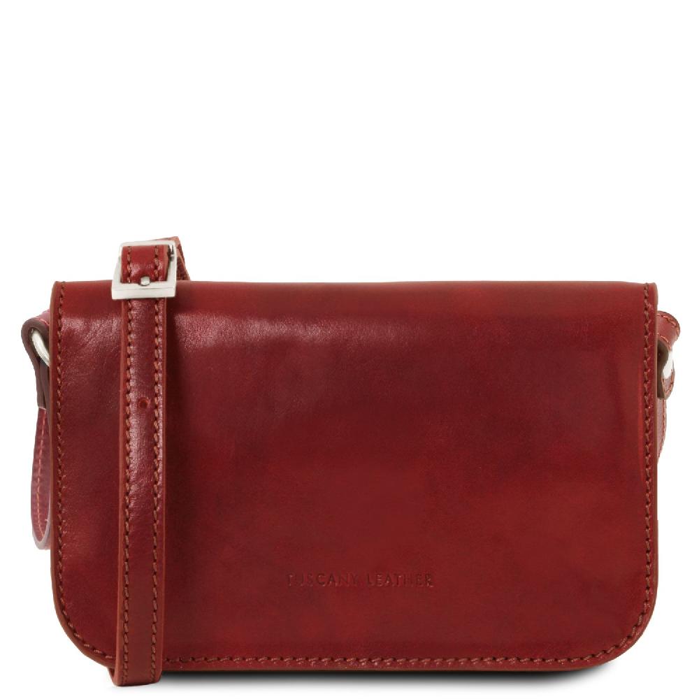 Tuscany Leather Tracollina in Pelle con Pattella Offerta speciale