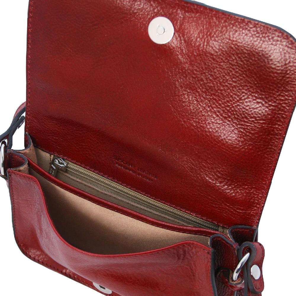 Tuscany Leather Tracollina in Pelle con Pattella Offerta speciale