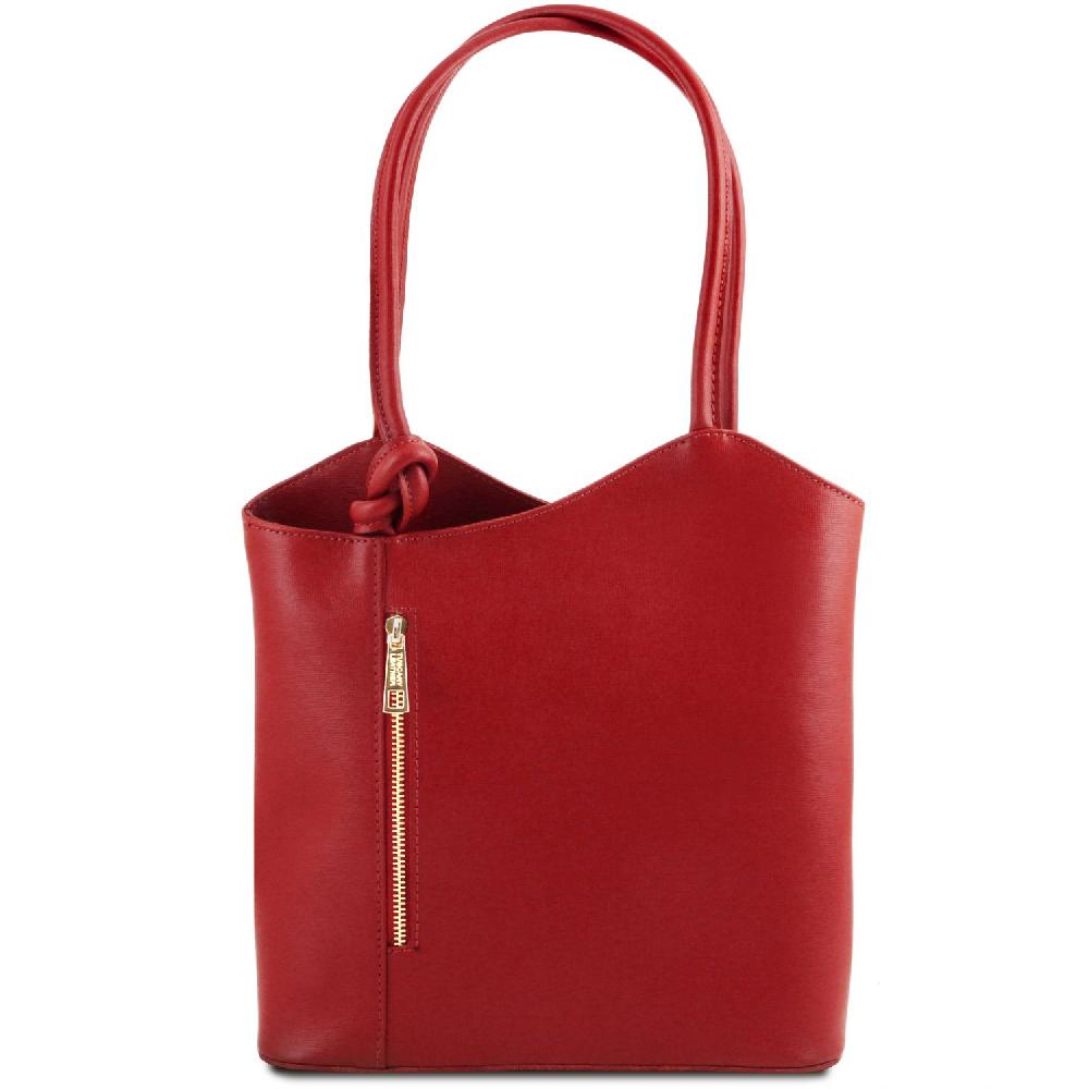 Tuscany Leather Borsa Donna Convertibile a Zaino in Pelle Saffiano