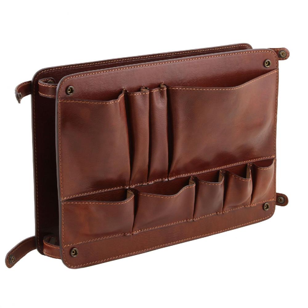 Tuscany Leather Modulo Multifunzione in Pelle con Tasche Black Friday