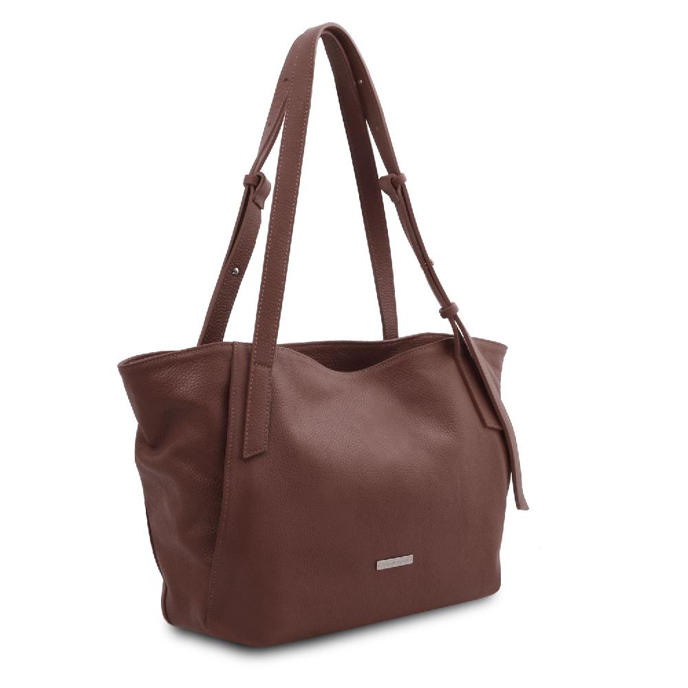Tuscany Leather Borsa Shopping in Pelle Morbida Offerta migliore