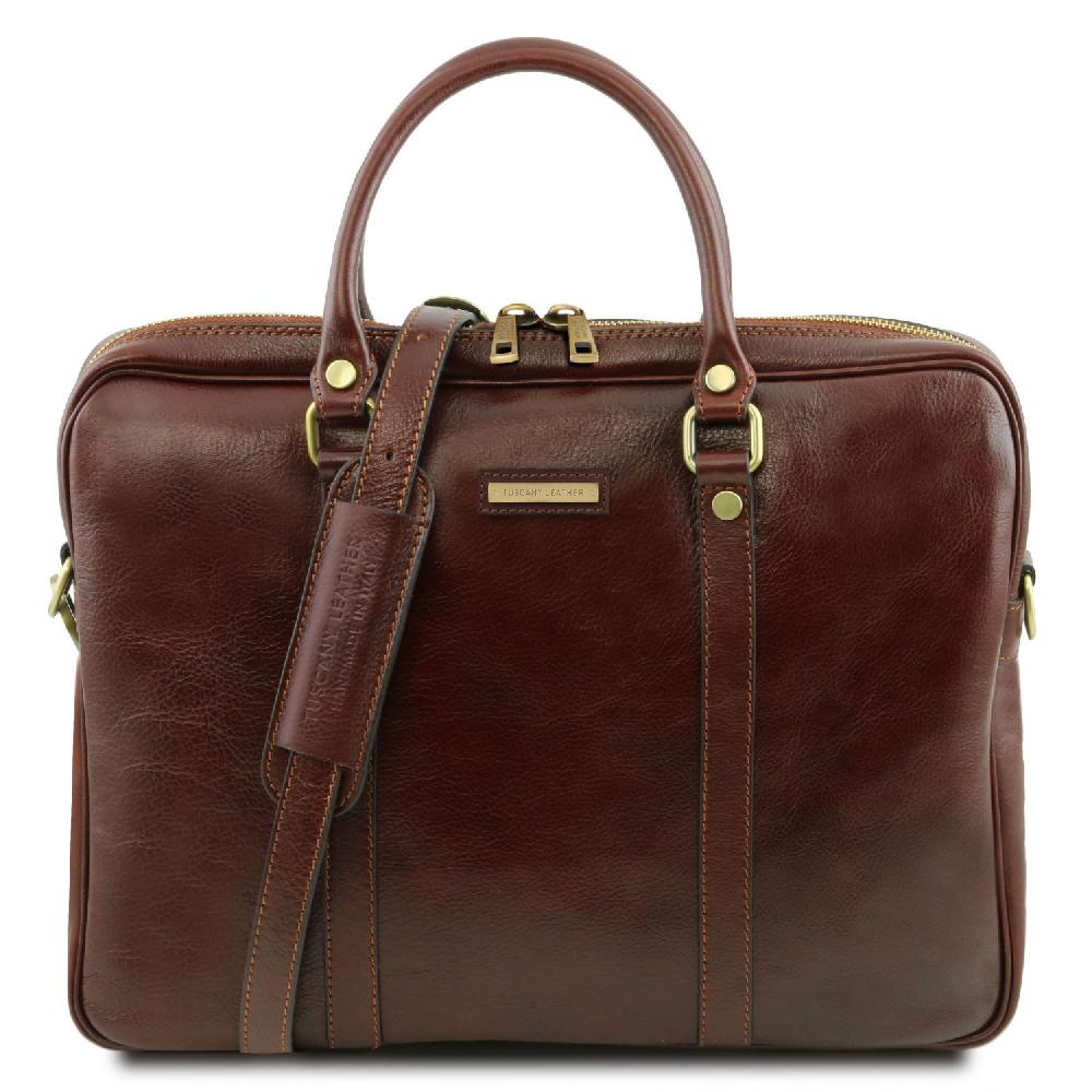 Tuscany Leather Borsa Porta Computer in Pelle Prezzo basso