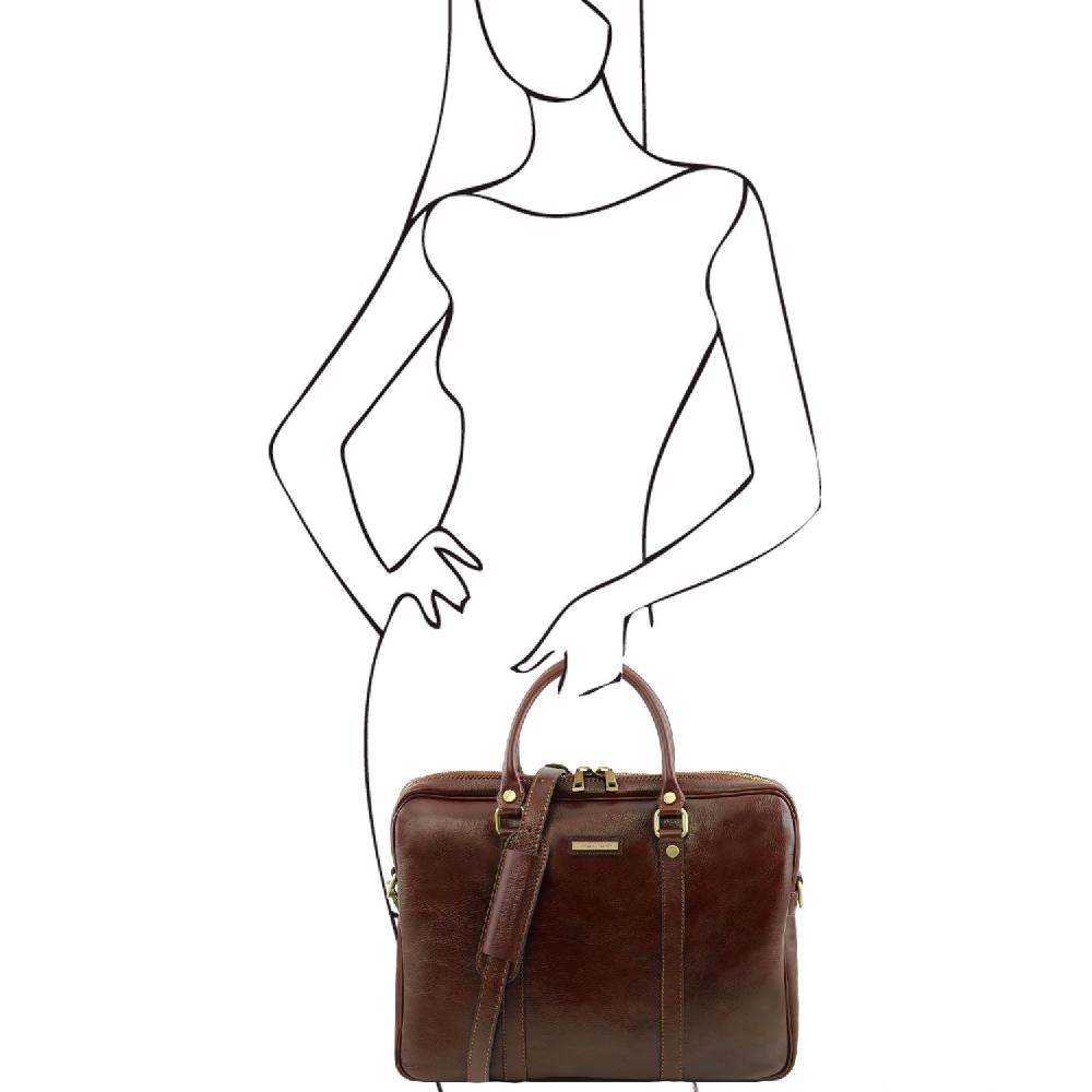Tuscany Leather Borsa Porta Computer in Pelle Prezzo basso