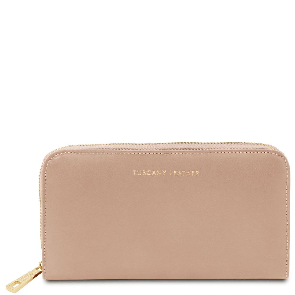 Tuscany Leather Esclusivo Portafogli in Pelle zip Around Trasporto libero internazionale