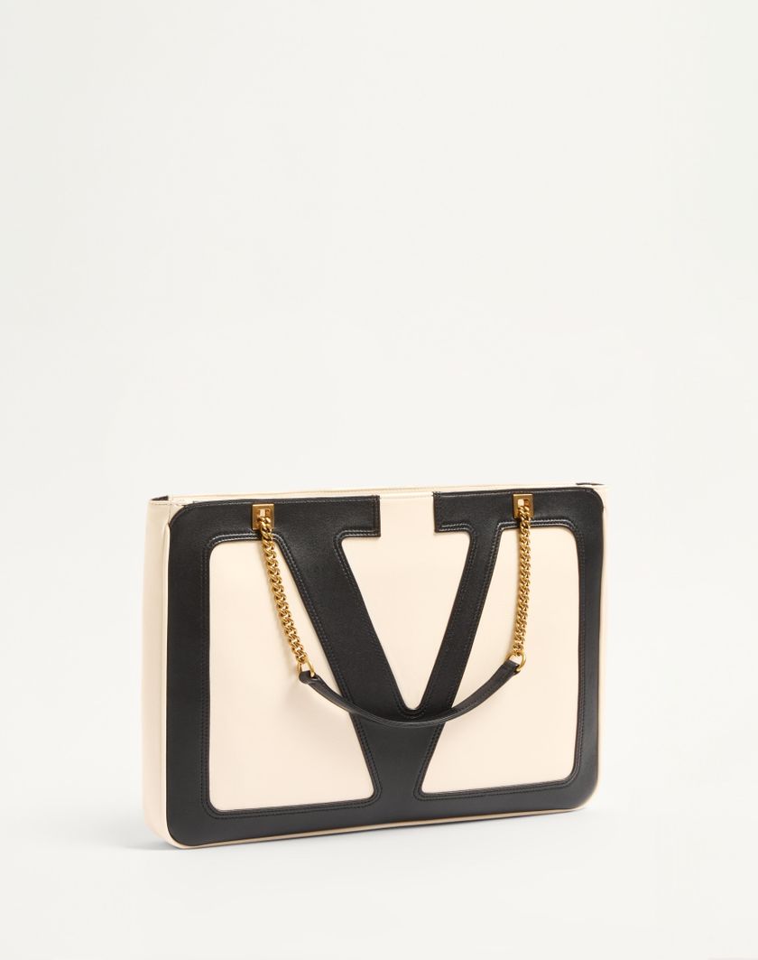 Valentino Handbags Borsa Shopping Media Valentino Garavani Viva Superstar In Nappa per Donna in Nero/marrone | Valentino IT Nuovo