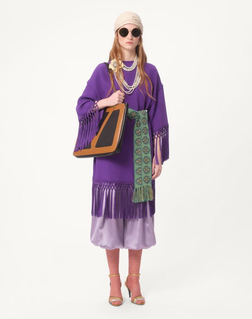 Valentino Handbags Abito In Cady Couture per Donna in Violet | Valentino IT Qualità