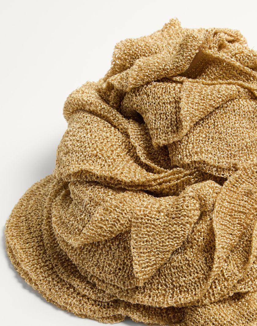 Valentino Handbags Sciarpa Knitted In Lurex per Donna in Oro | Valentino IT Spedizione Gratuita