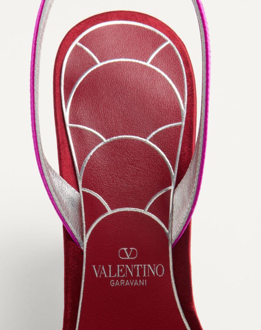 Valentino Handbags Sandalo Ladycrush In Raso Con Cristalli 85mm per Donna in Multicolor | Valentino IT Negozi Online