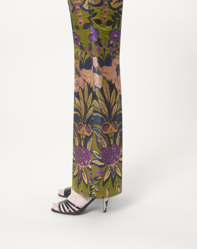 Valentino Handbags Pantaloni In Apres L'hiver Jacquard Floreale Lurex per Donna in Multicolor | Valentino IT Saldi