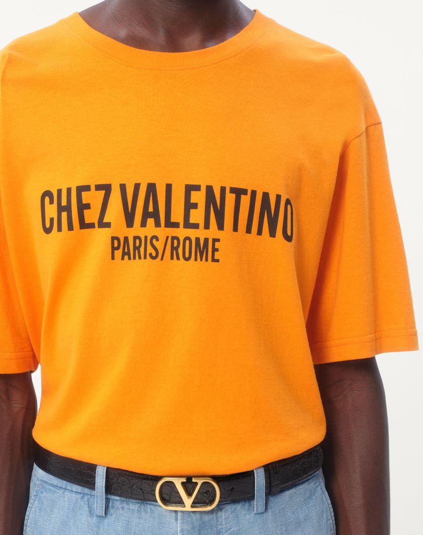 Valentino Handbags T-shirt In Cotone Con Stampa Chez Valentino per Uomo in Avorio | Valentino IT Fino Al -60%