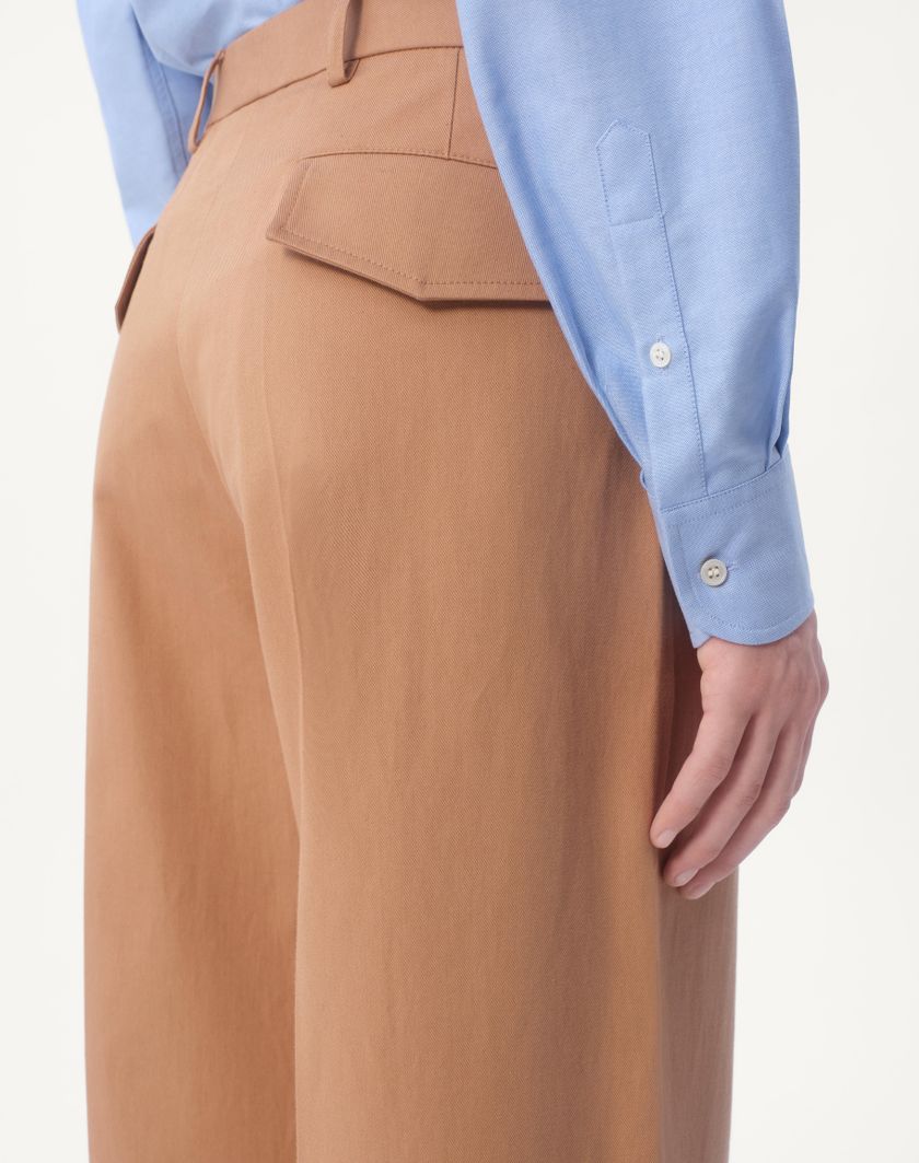 Valentino Handbags Camicia In Cotone Con Ricamo Vlogo per Uomo in Celeste | Valentino IT Online