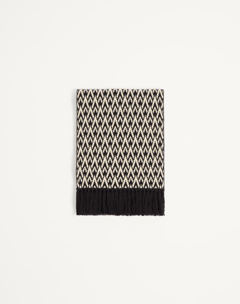 Valentino Handbags Sciarpa Knitted Toute La V In Lana per Uomo in Navy/crema | Valentino IT Black Friday Prezzi