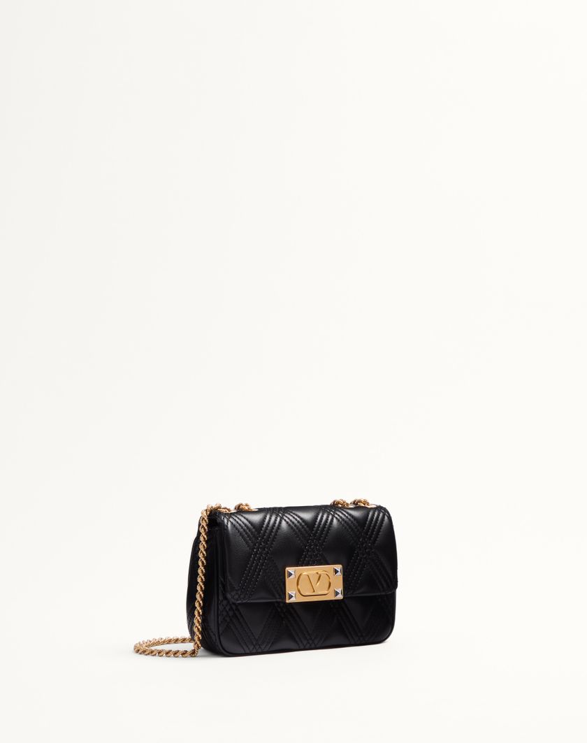 Valentino Handbags Borsa A Spalla Piccola Valentino Garavani Quiltie 67 In Nappa Trapuntata per Donna in Avorio | Valentino IT In Linea