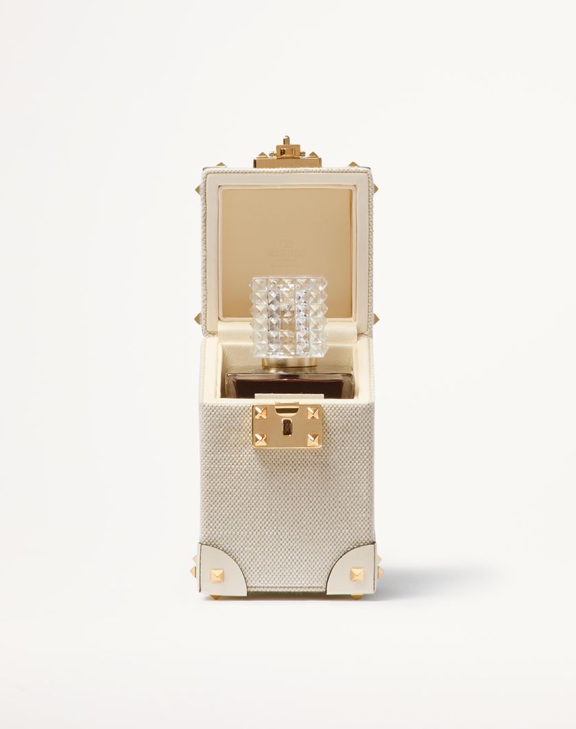 Valentino Handbags Astuccio Per Profumo 100 Ml Valentino Garavani In Canvas Pelle Di Vitello E Borchie In Metallo per Donna in Naturale/avorio | Valentino IT Pezzi Unici