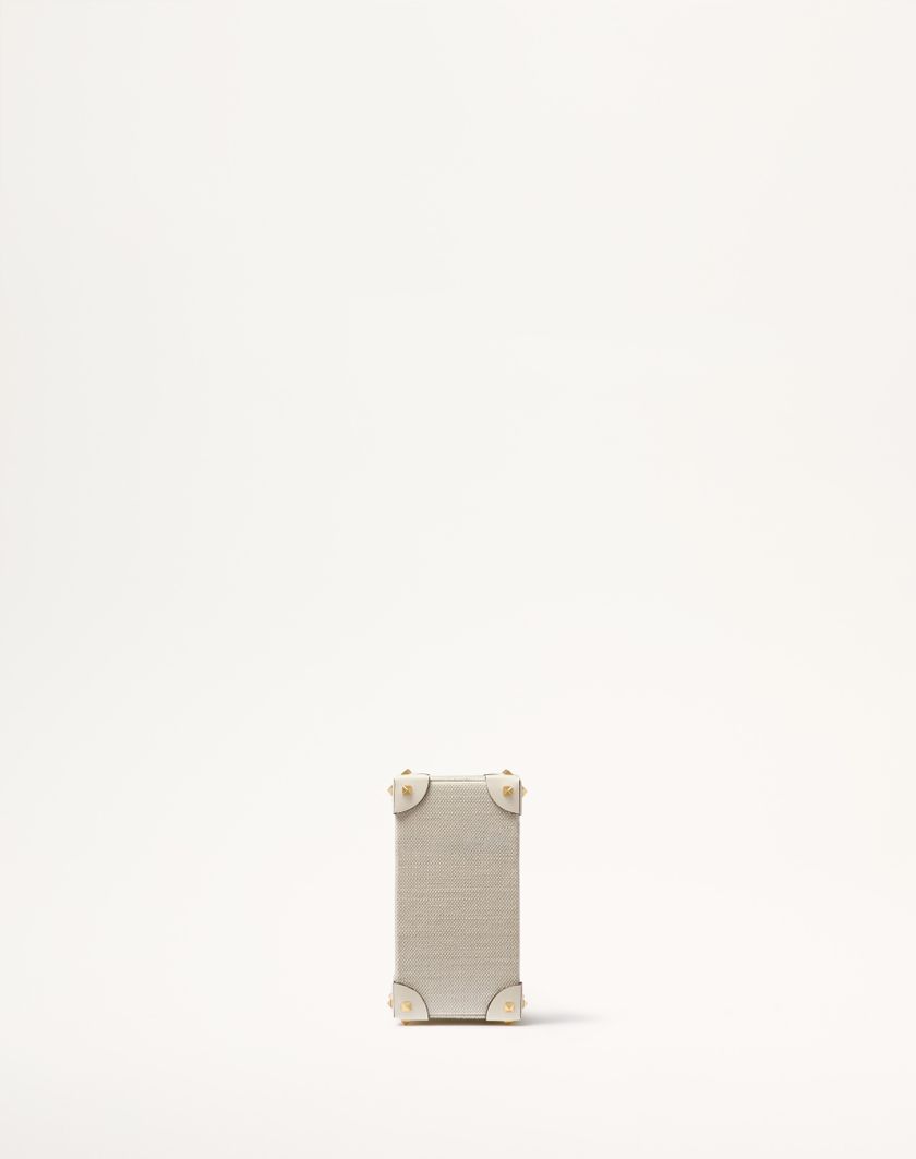Valentino Handbags Astuccio Per Profumo 100 Ml Valentino Garavani In Canvas Pelle Di Vitello E Borchie In Metallo per Donna in Naturale/avorio | Valentino IT Pezzi Unici