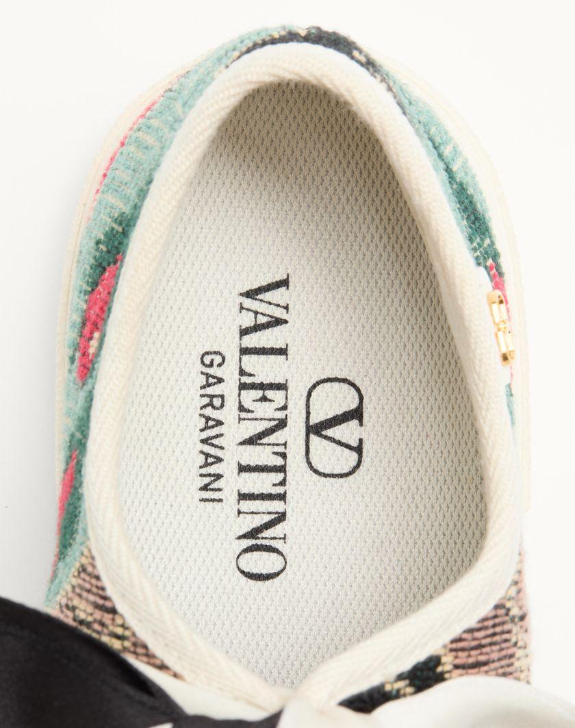 Valentino Handbags Sneaker Ballerina Bay By Bay In Tessuto Jacquard Con Ricamo Floreale per Donna in Multicolor | Valentino IT Qualità Garantita