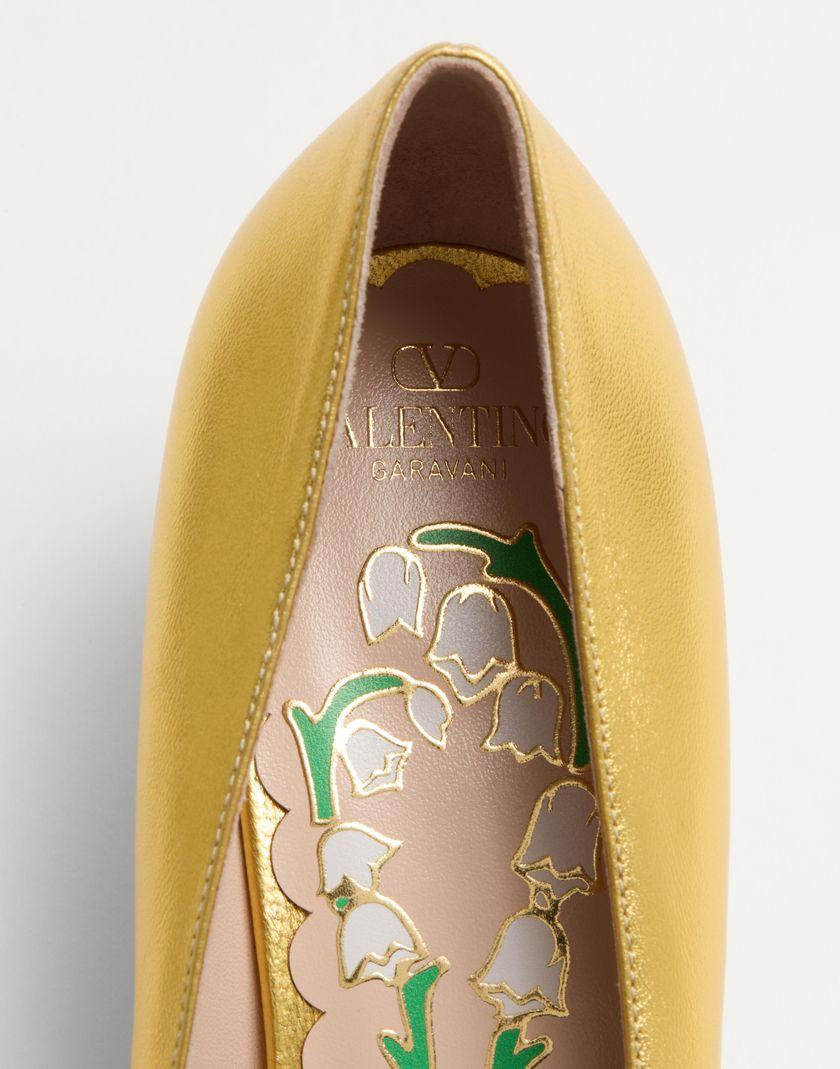 Valentino Handbags Décolleté Bowow In Nappa Laminata 45mm per Donna in Oro | Valentino IT Fino Al -60%