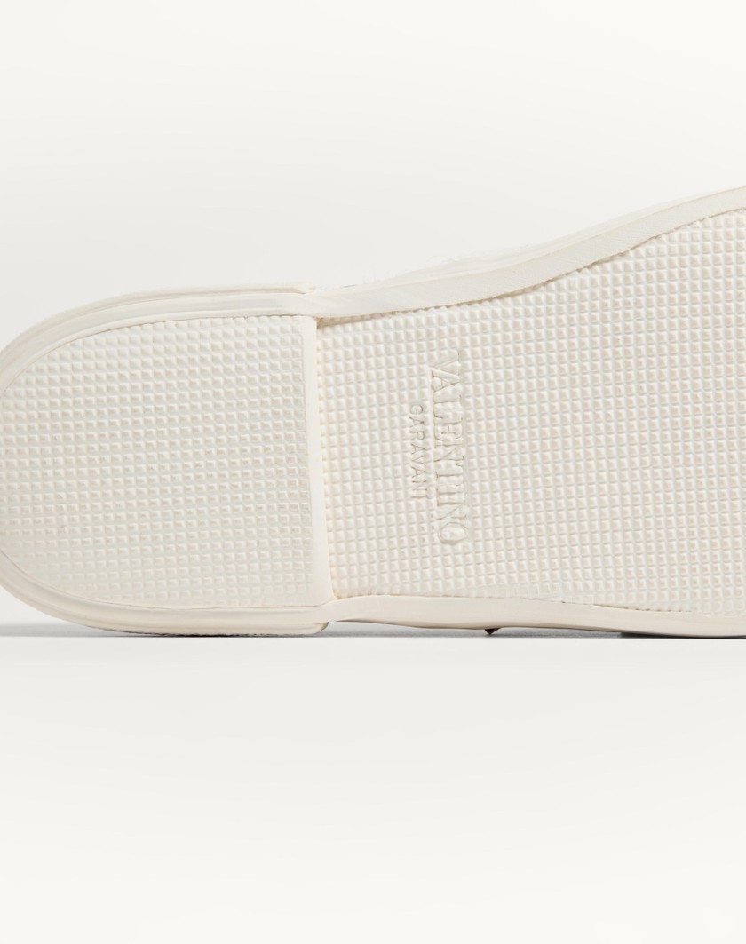 Valentino Handbags Sneaker Bay By Bay In Tessuto Jacquard Apres L'hiver per Donna in Avorio | Valentino IT Economico