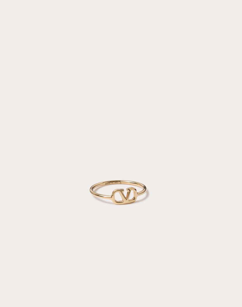 Valentino Handbags Anello Vlogo Signature In Metallo per Donna in Oro | Valentino IT Offerte