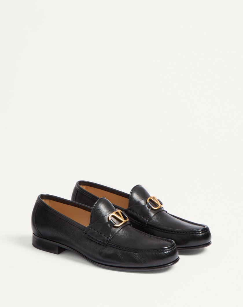 Valentino Handbags Mocassino Vlogo Signature In Bufalo per Uomo in Nero | Valentino IT In Saldo