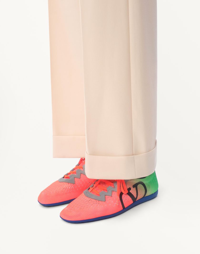 Valentino Handbags Sneaker Chromathon In Tessuto Tecnico per Uomo in Lime/orange Fluo/nero/grigio | Valentino IT Negozi Online