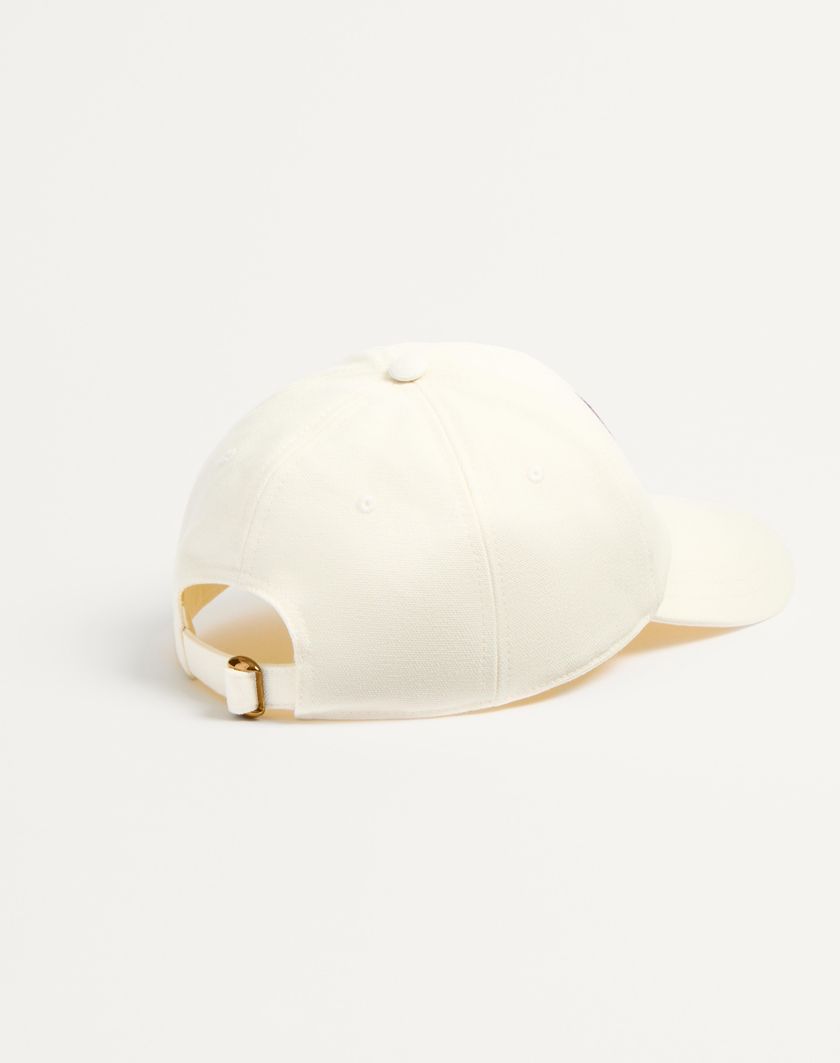 Valentino Handbags Baseball Cap Chez Valentino In Cotone Con Ricamo per Uomo in Nero/avorio | Valentino IT Acquista Ora