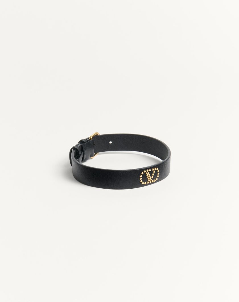 Valentino Handbags Choker Valentino Garavani Vlogo Signature In Pelle E Metallo per Donna in Nero | Valentino IT Fino Al -60%