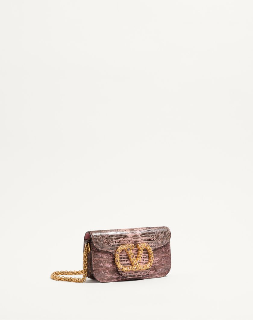 Valentino Handbags Borsa Piccola A Spalla Valentino Garavani Locò In Tejus Con Logo Gioiello per Donna in Verde | Valentino IT Prezzo Ridotto