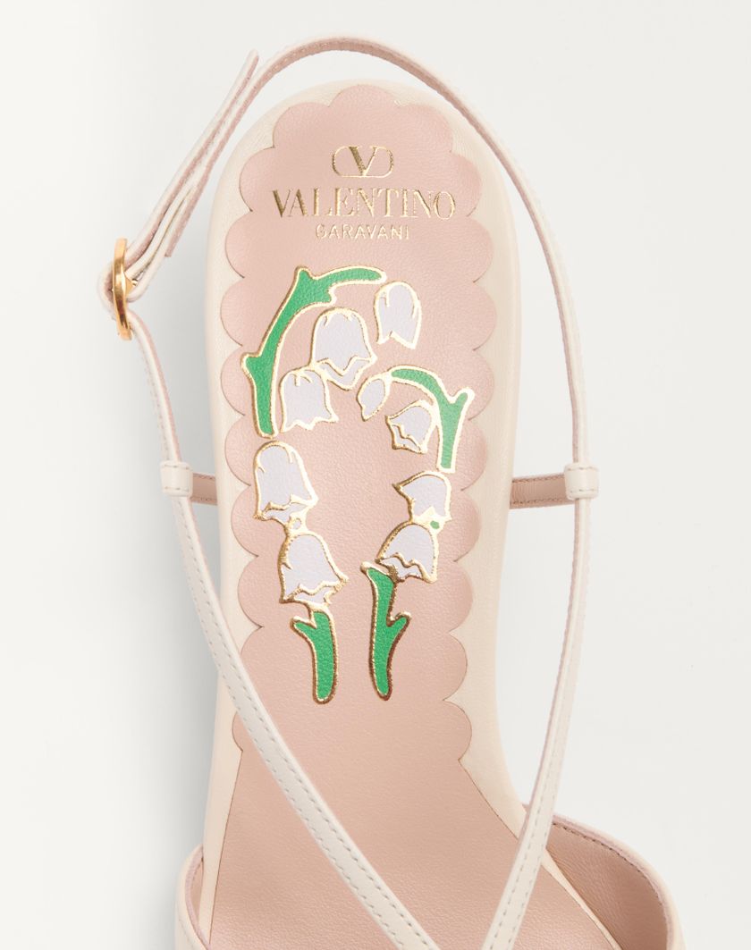 Valentino Handbags Décolleté Slingback Bowow In Capretto Con Specchi E Cristalli 45mm per Donna in Avorio/silver | Valentino IT Convenienza