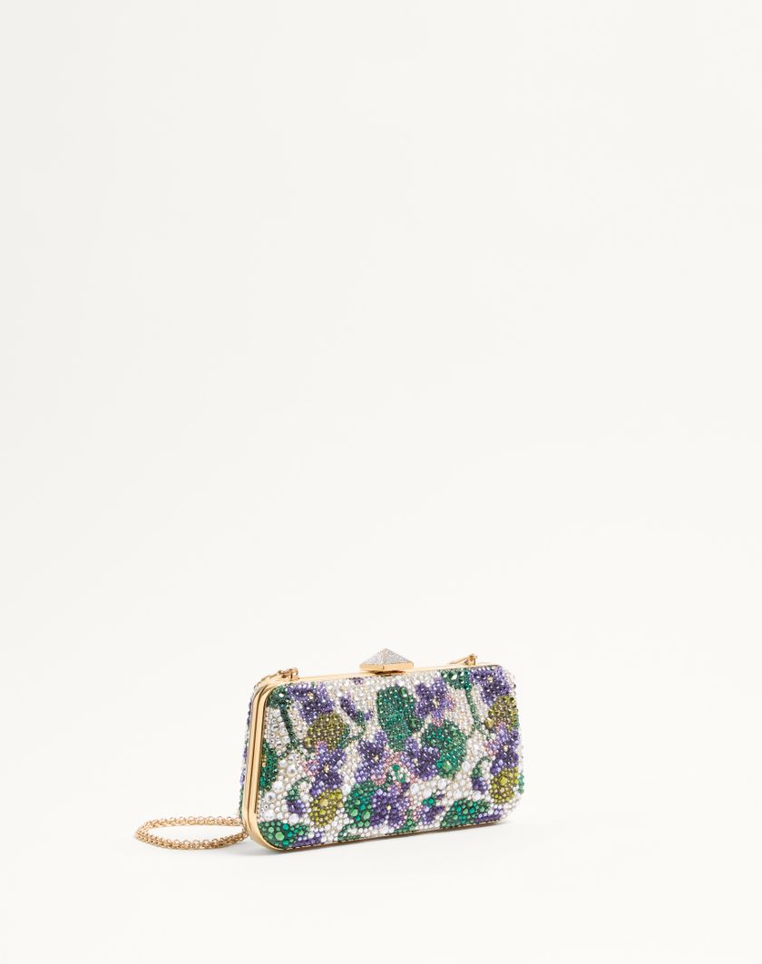 Valentino Handbags Minaudiere Carry Secrets Con Strass Motivo Floreale per Donna in Multicolor | Valentino IT Economico