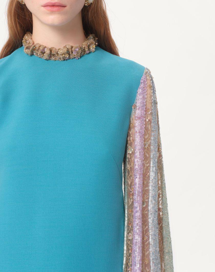 Valentino Handbags Abito Corto In Crepe Couture Ricamato per Donna in Multicolor | Valentino IT Offerte giornaliere