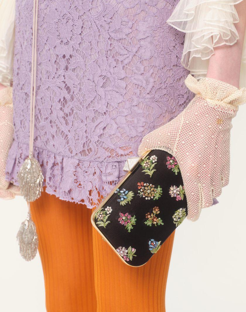 Valentino Handbags Abito Corto In Heavy Lace Ricamato per Donna in Multicolor | Valentino IT Vendita Calda