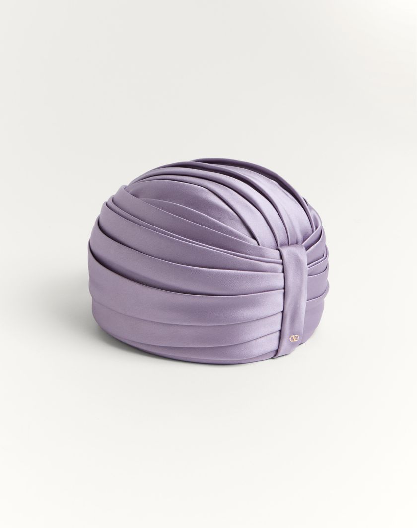 Valentino Handbags Turbante Rigido In Seta per Donna in Lilla | Valentino IT Moda