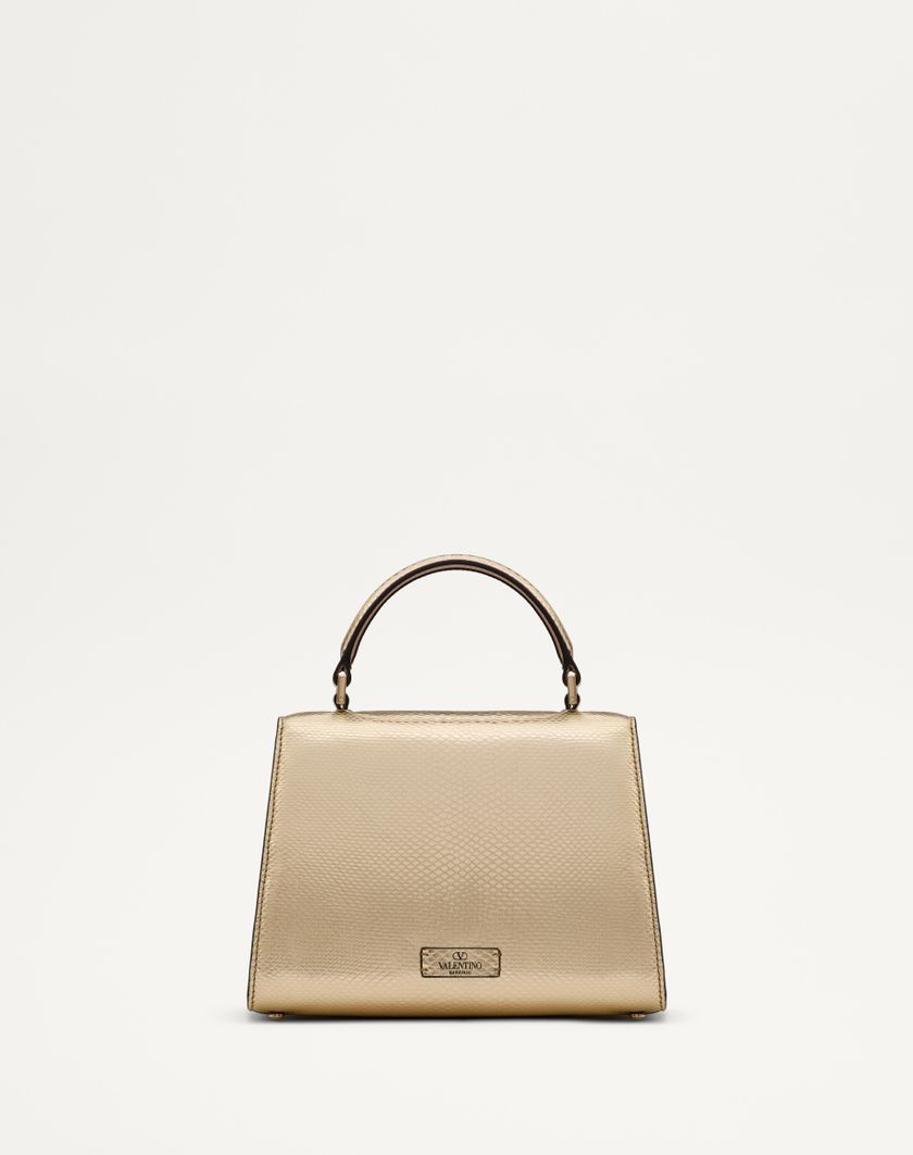 Valentino Handbags Borsa A Mano Piccola Valentino Garavani Vsling In Karung Metallizzato per Donna in Platino/beige/crystal Gold | Valentino IT In Linea