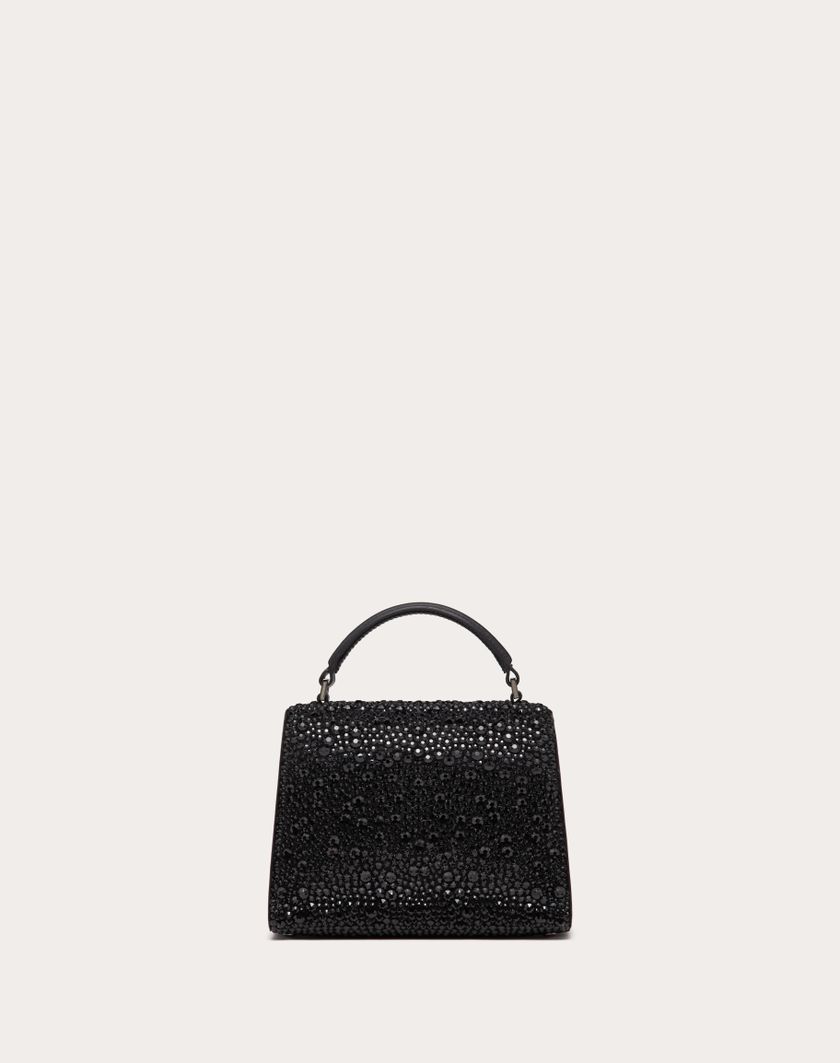 Valentino Handbags Borsa A Mano Mini Vsling Con Ricamo Sparkling per Donna in Jet | Valentino IT Nuovo