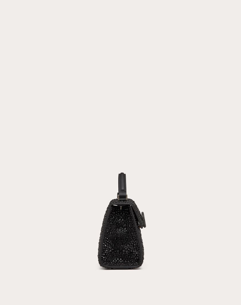 Valentino Handbags Borsa A Mano Mini Vsling Con Ricamo Sparkling per Donna in Jet | Valentino IT Nuovo