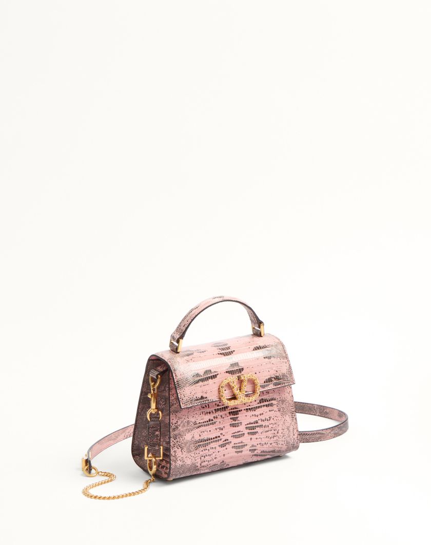 Valentino Handbags Borsa A Mano Mini Valentino Garavani Vsling In Tejus Con Logo Gioiello per Donna in Rosa | Valentino IT Vendita