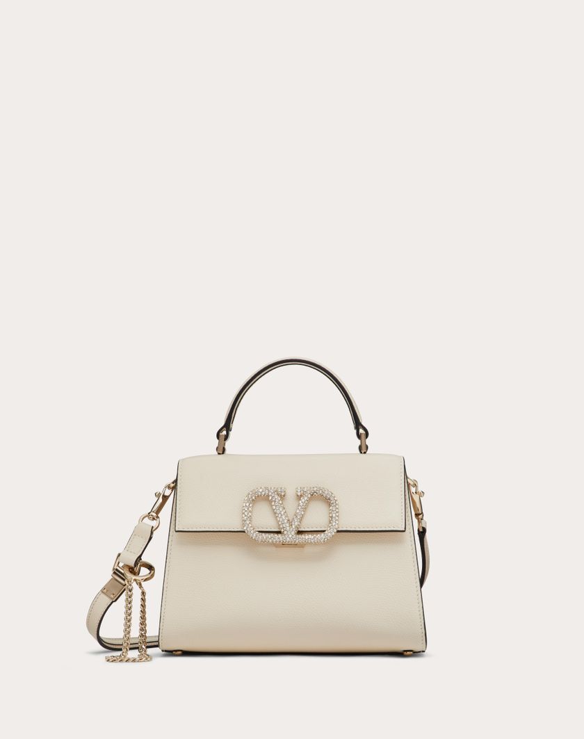 Valentino Handbags Borsa A Mano Piccola Vsling Con Logo Gioiello per Donna in Rose Cannelle | Valentino IT Spedizione Gratuita