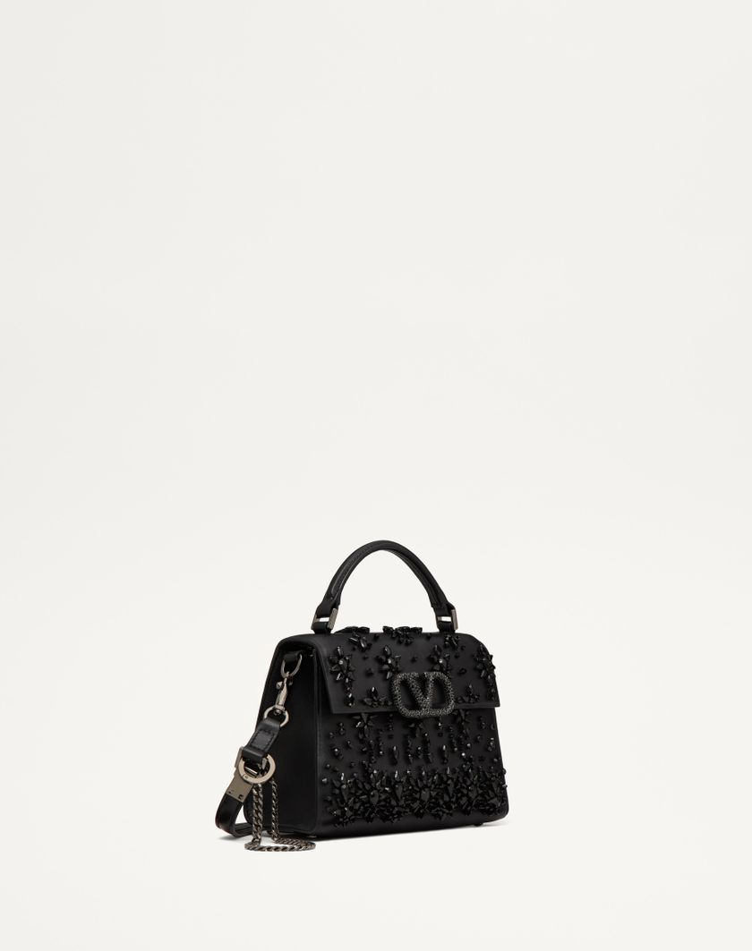 Valentino Handbags Borsa A Mano Mini Valentino Garavani Vsling Ricamata per Donna in Nero/rutenio | Valentino IT Prezzo Ridotto