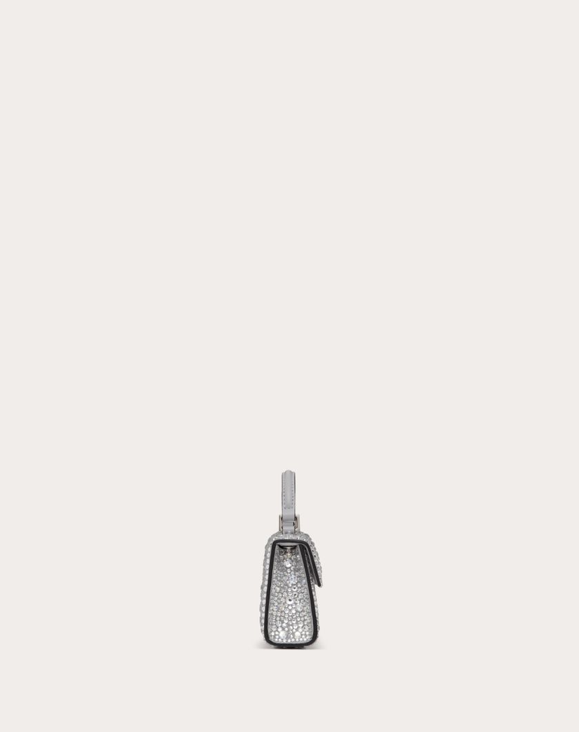 Valentino Handbags Borsa A Mano Micro Vsling Ricamata per Donna in Grigio/crystal | Valentino IT Sconto