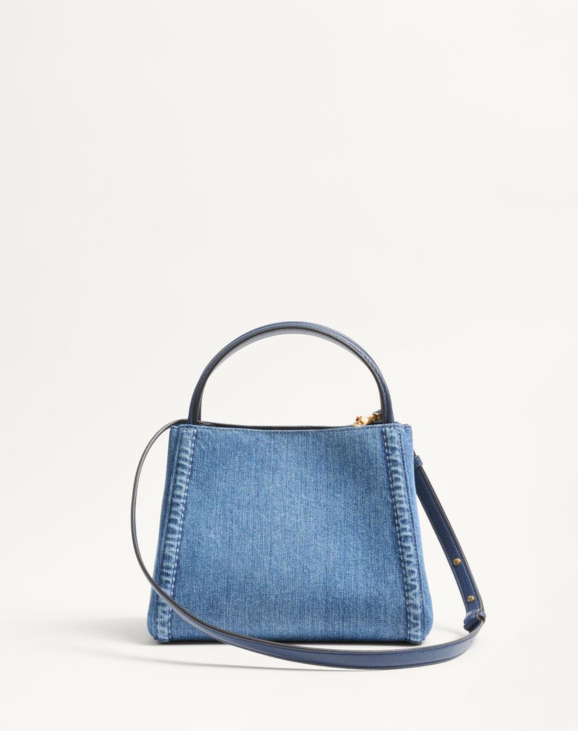 Valentino Handbags Borsa A Mano Media Valentino Garavani Alltime In Denim Con Tracolla Nastro Ricamato per Donna in Denim/worker/multicolor | Valentino IT Offerta